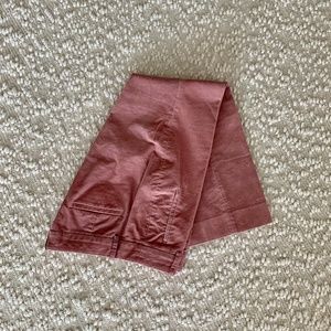 J. Crew Light Mauve Corduroy Cropped Pants